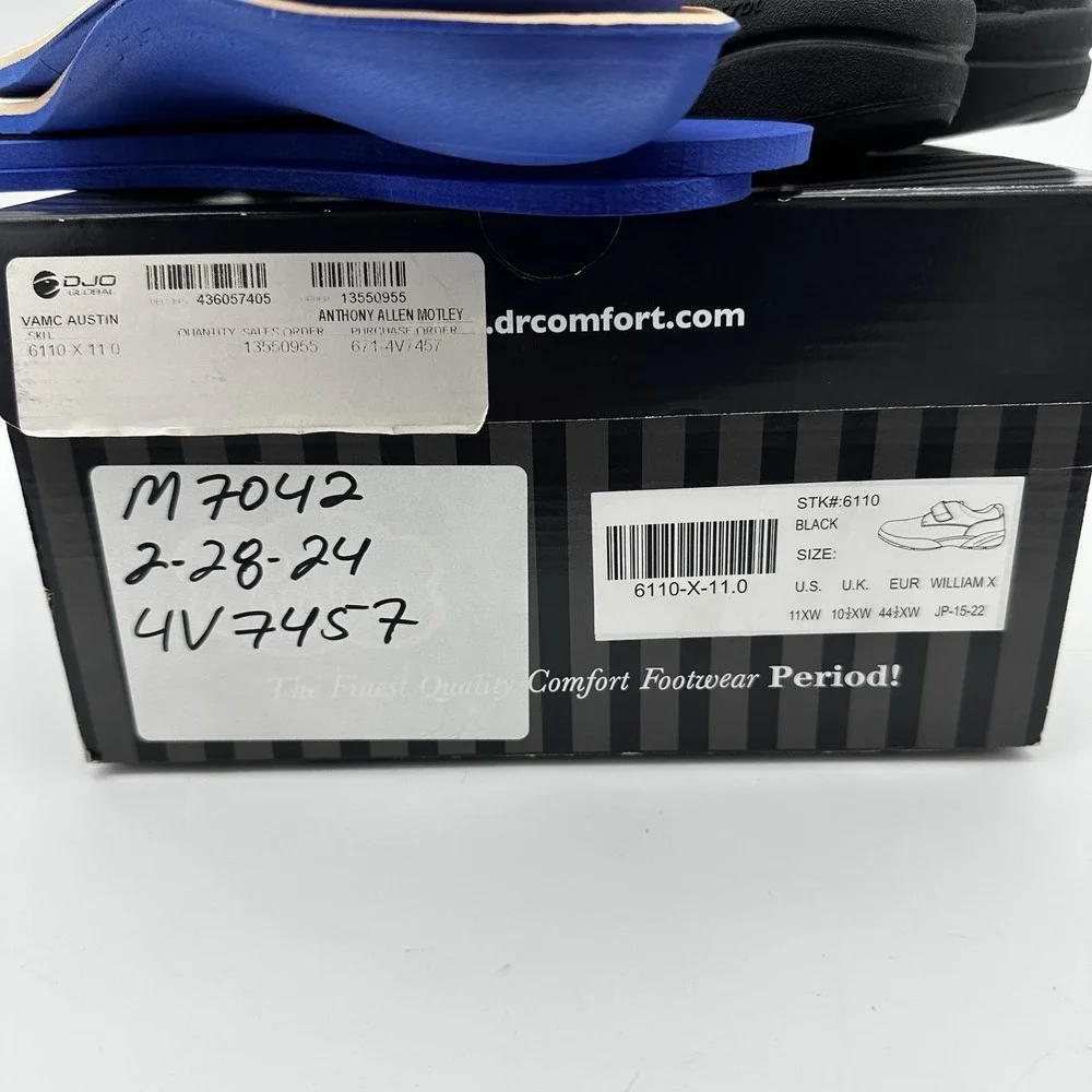 Dr. Comfort Scott Men's Diabetic Shoes Black 9210 Size 11 extra Wide -‎ NIB